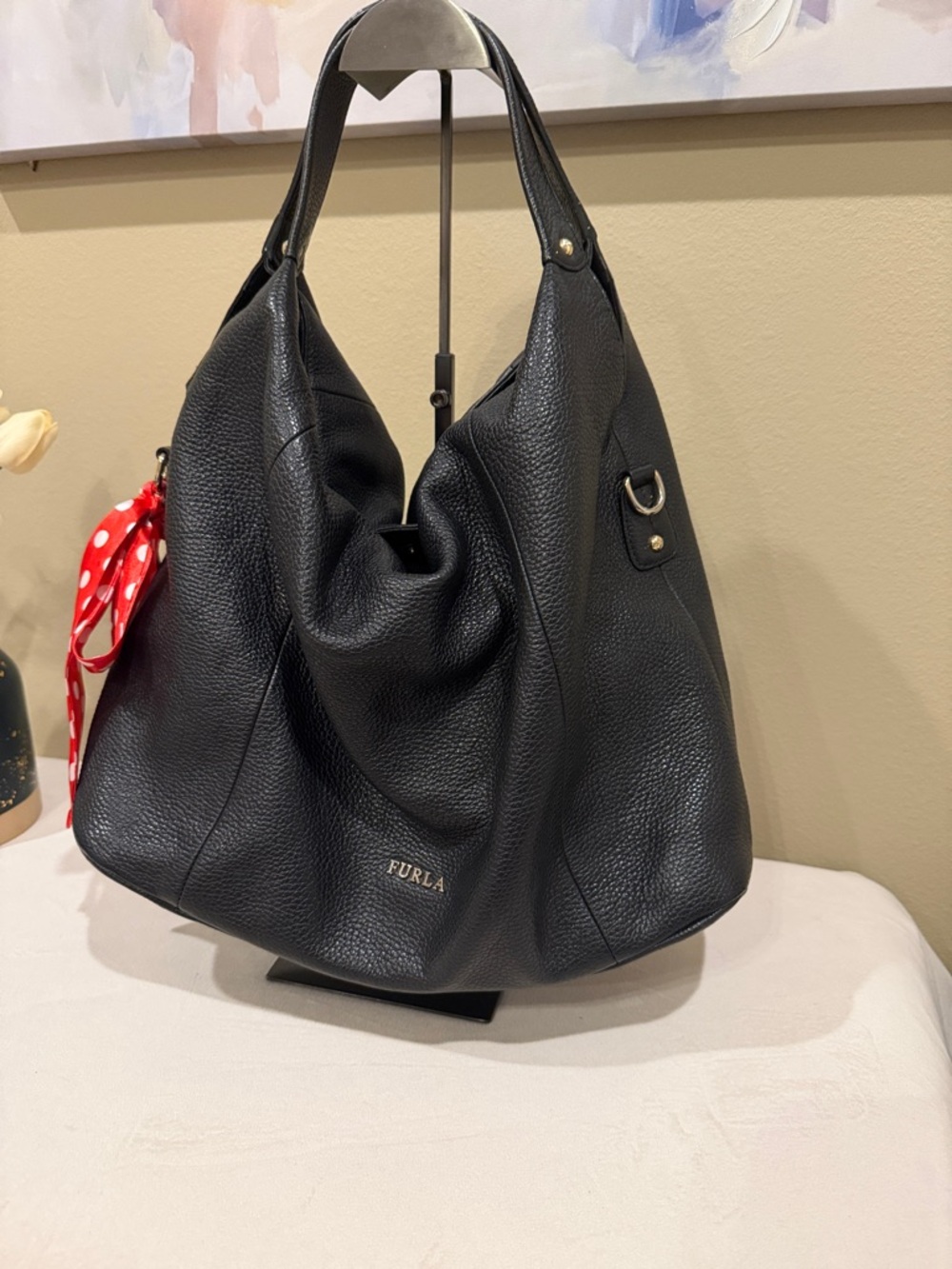 Furla Elisabeth hobo bag black